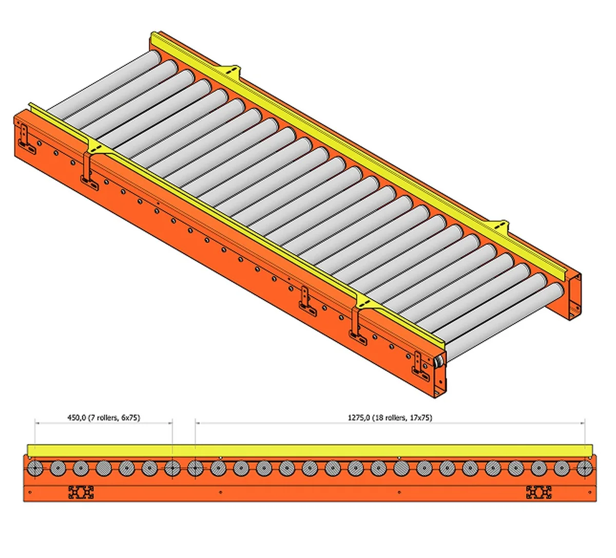 Fox Precision Tooling conveyor render and simulation