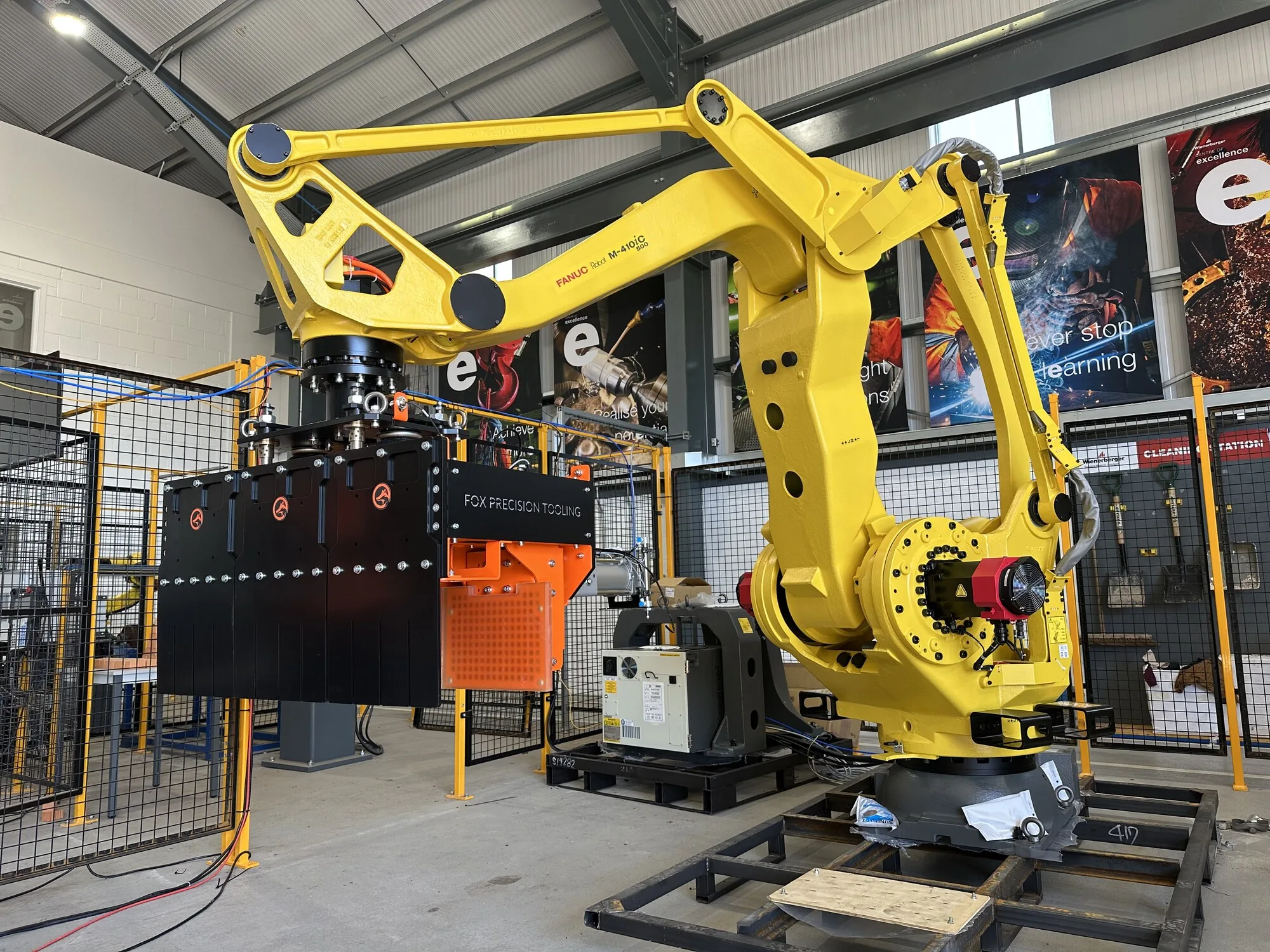 Fox Precision Tooling bespoke EOAT mounted on a robot cell
